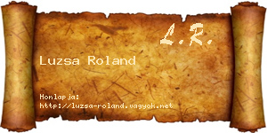 Luzsa Roland névjegykártya