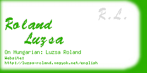 roland luzsa business card